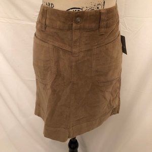 Athleta Washed Velvet Skirt Khaki Skirt - NWT